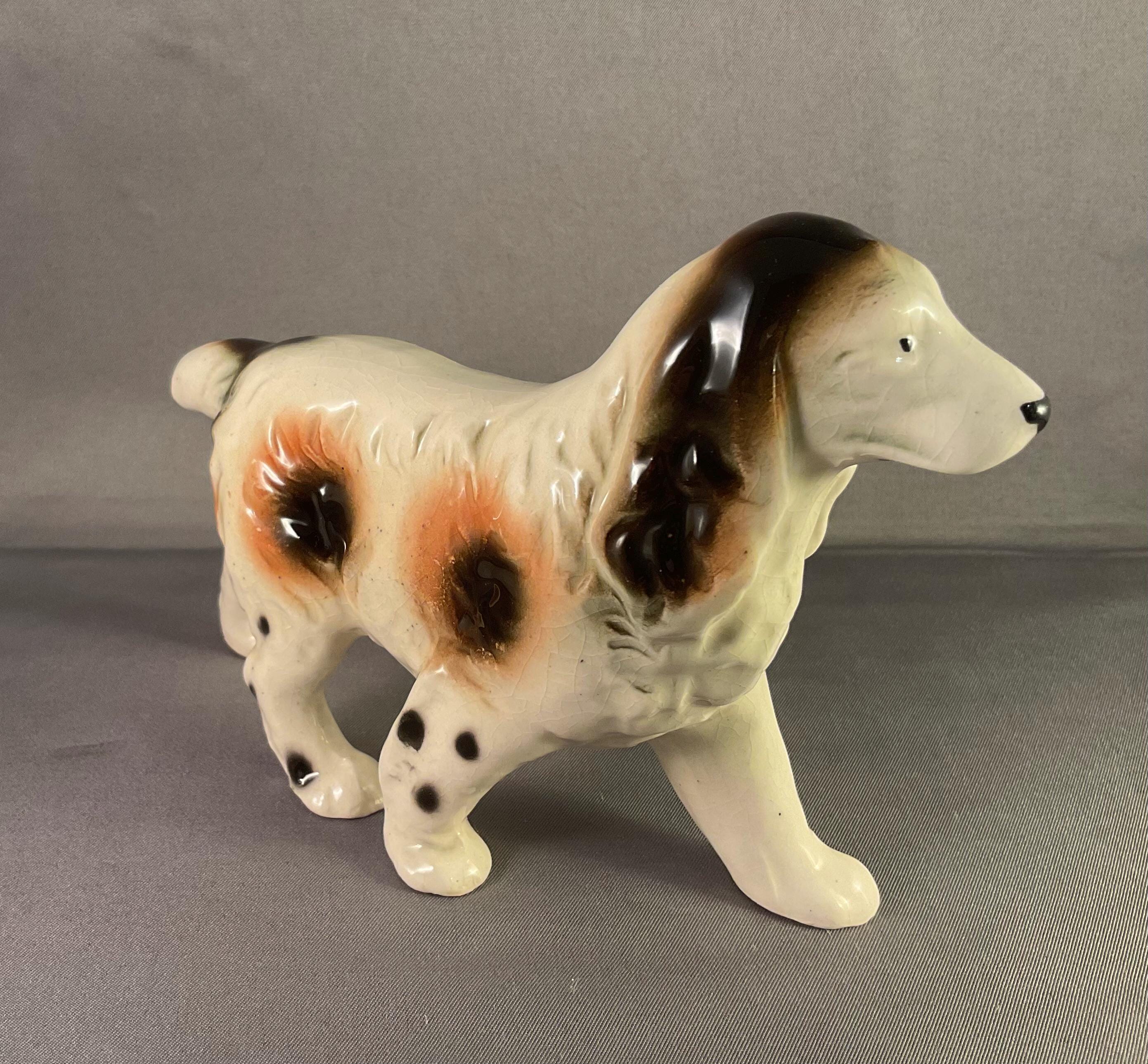 インテリア小物 陶器製 置物 イングリッシュセッター犬 ベイルドン