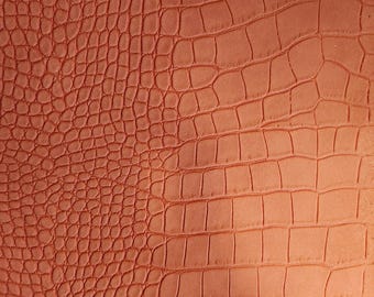 Le Embossed Croc Suse | Vegan Leather |  Orange