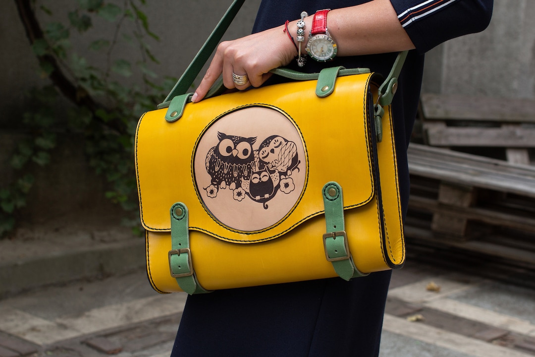 Custom Leather Baghandmade Bagwoman Messenger Bagpersonalized Bag