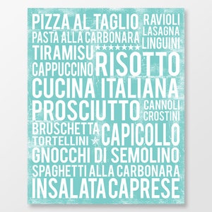 Italienische Küche Wandkunst - Italienische Küche Poster - Italienische Küche Wandkunst - Italienisches Essen Poster - DIGITALER DOWNLOAD