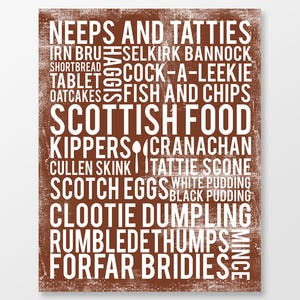 Scottish Art - Scotland Print - Scottish Kitchen Wall Art - Scottish Decor - Scotland Art Print -  Scottish Poster - DIGITAL DOWNLOAD