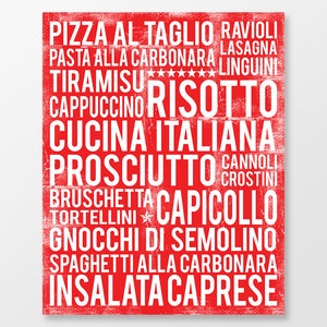 Italian Kitchen Wall Art  - Italian Kitchen Print - Italian Food Wall Art - Italian Food Art Print - Italian Food Poster - DIGITAL DOWNLOAD