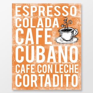 Cuban Coffee Poster - Coffee Poster - Coffee Print - Coffee Wall Art - Coffee Decor - Coffee Art - Coffee Shop Art - DIGITAL DOWNLOAD