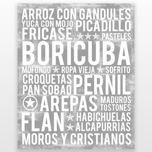 Boricuba Kitchen Wall Art - Cuban Wall Art - Puerto Rico Wall Art - Cuban Kitchen - Puerto Rican Kitchen - DIGITAL DOWNLOAD