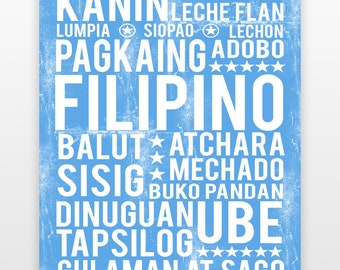 Filipino Kitchen Wall Art - Filipino Decor - Filipino Food - Filipino Art - Filipino Poster - Filipino Gifts - DIGITAL DOWNLOAD