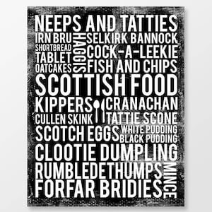 Scottish Art - Scotland Print - Scottish Kitchen Wall Art - Scottish Decor - Scotland Art Print -  Scottish Poster - DIGITAL DOWNLOAD