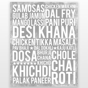 Indian Kitchen Wall Art - Indian Food Art - Indian Kitchen Art - Indian Wall Print - Indian Art Print - Indian Wall Art - DIGITAL DOWNLOAD