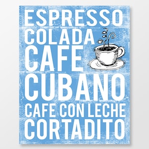 Cuban Coffee Poster - Coffee Poster - Coffee Print - Coffee Wall Art - Coffee Decor - Coffee Art - Coffee Shop Art - DIGITAL DOWNLOAD