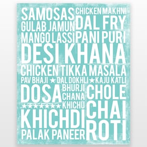 Indian Kitchen Wall Art - Indian Food Art - Indian Kitchen Art - Indian Wall Print - Indian Art Print - Indian Wall Art - DIGITAL DOWNLOAD