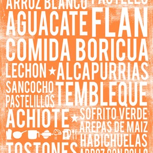 Puerto Rico Food Subway Art Print - Puerto Rico Food Poster - Puerto Rico Kitchen Wall Art - Puerto Rico Food Art - DIGITAL DOWNLOAD