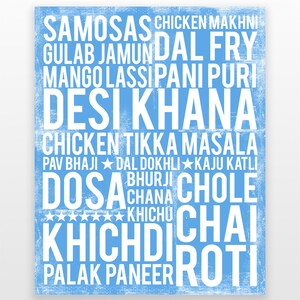 Indian Kitchen Wall Art - Indian Food Art - Indian Kitchen Art - Indian Wall Print - Indian Art Print - Indian Wall Art - DIGITAL DOWNLOAD