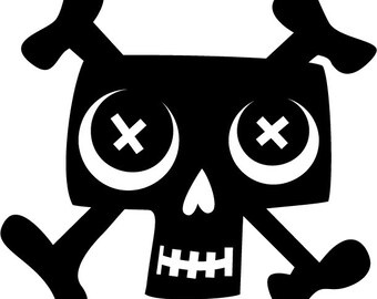 Re-usable 8.5 x 7.5 Inch Crazy Skull Stencil 3