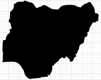 Nigeria - wiederverwendbare Gliederschablone, 24 cm x 19 cm