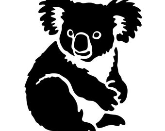 Plantilla de oso Koala - REUTILIZABLE 7,5 x 9 pulgadas