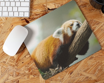 Red Panda Non Slip Mouse Mat / Mouse Pad