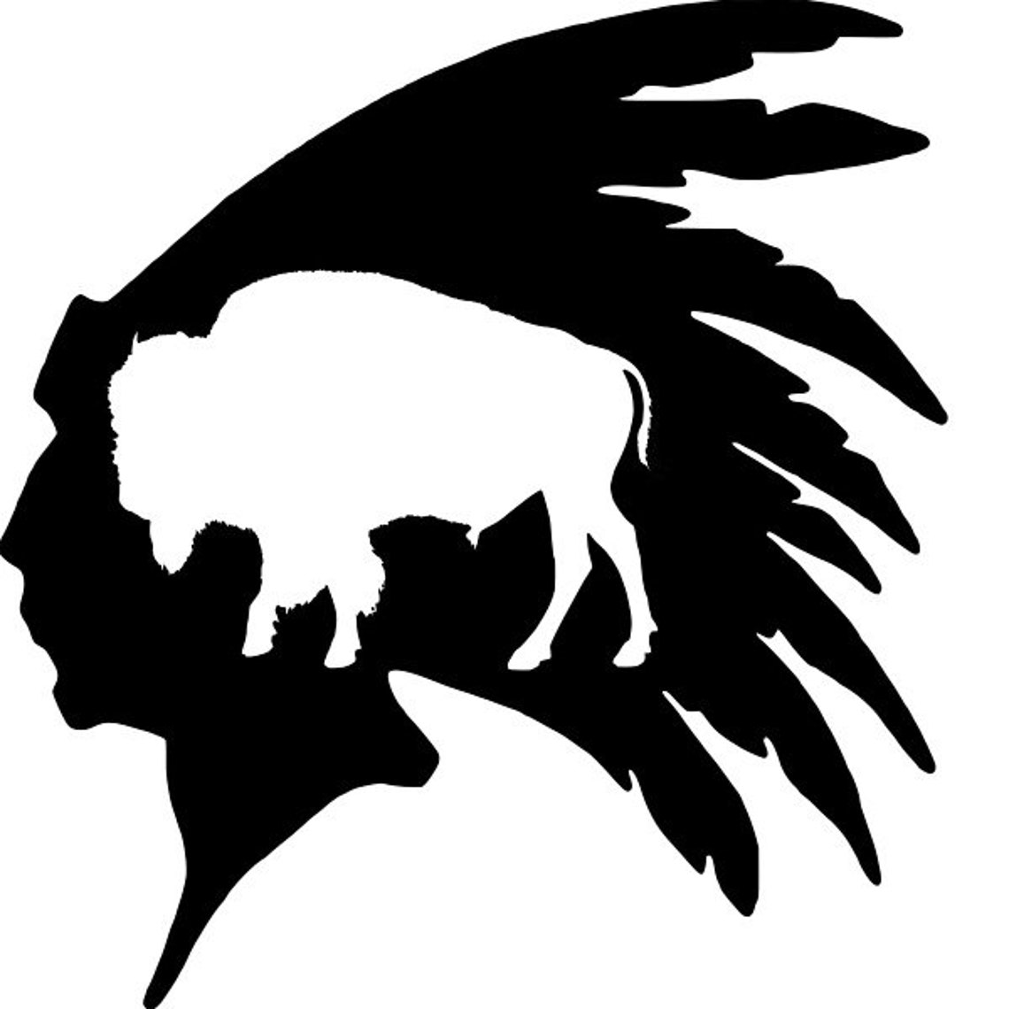Native American Chief Buffalo Stencil RE USABLE 7 X 7 5 INCH Etsy