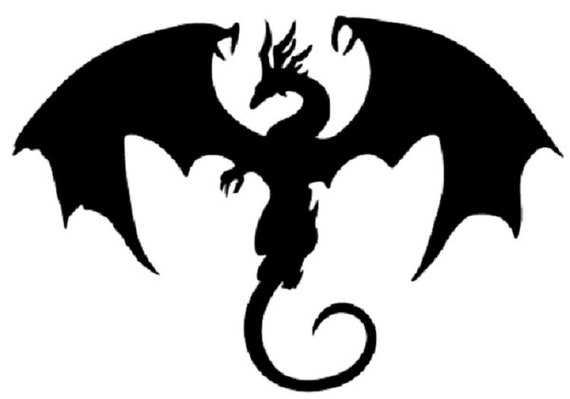2 PCE DRAGON STENCIL RE-USABLE 9.5 X 6.5 INCH