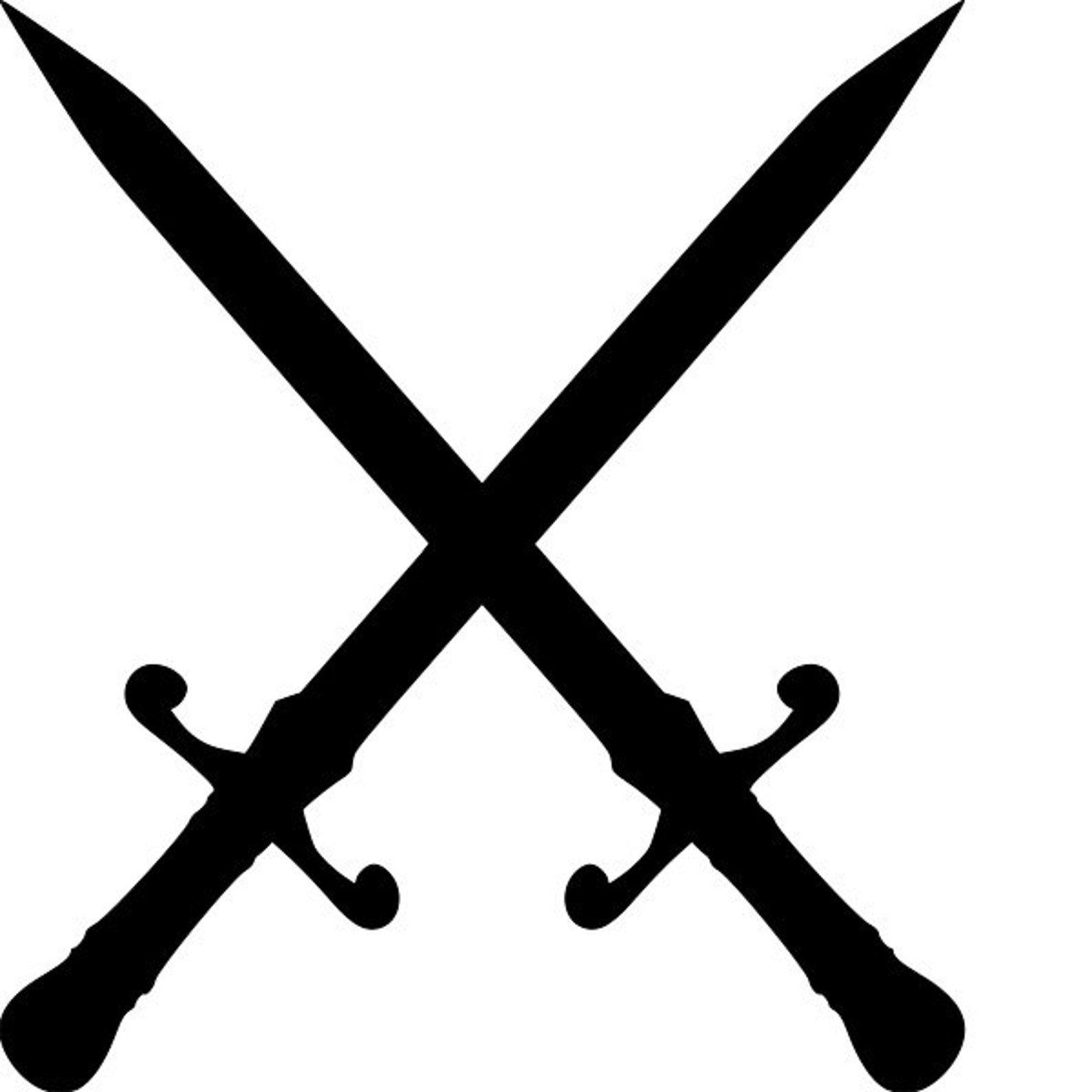 Crossed Swords Stencil RE-USABLE 7.5 X 8.5 INCH - Etsy