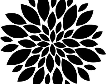 Large Flower Stencil RE-USABLE 8 X 7.5 Inch 