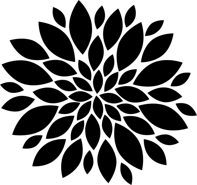 Large Flower Stencil RE-USABLE 8 x 7.5 inch image 1