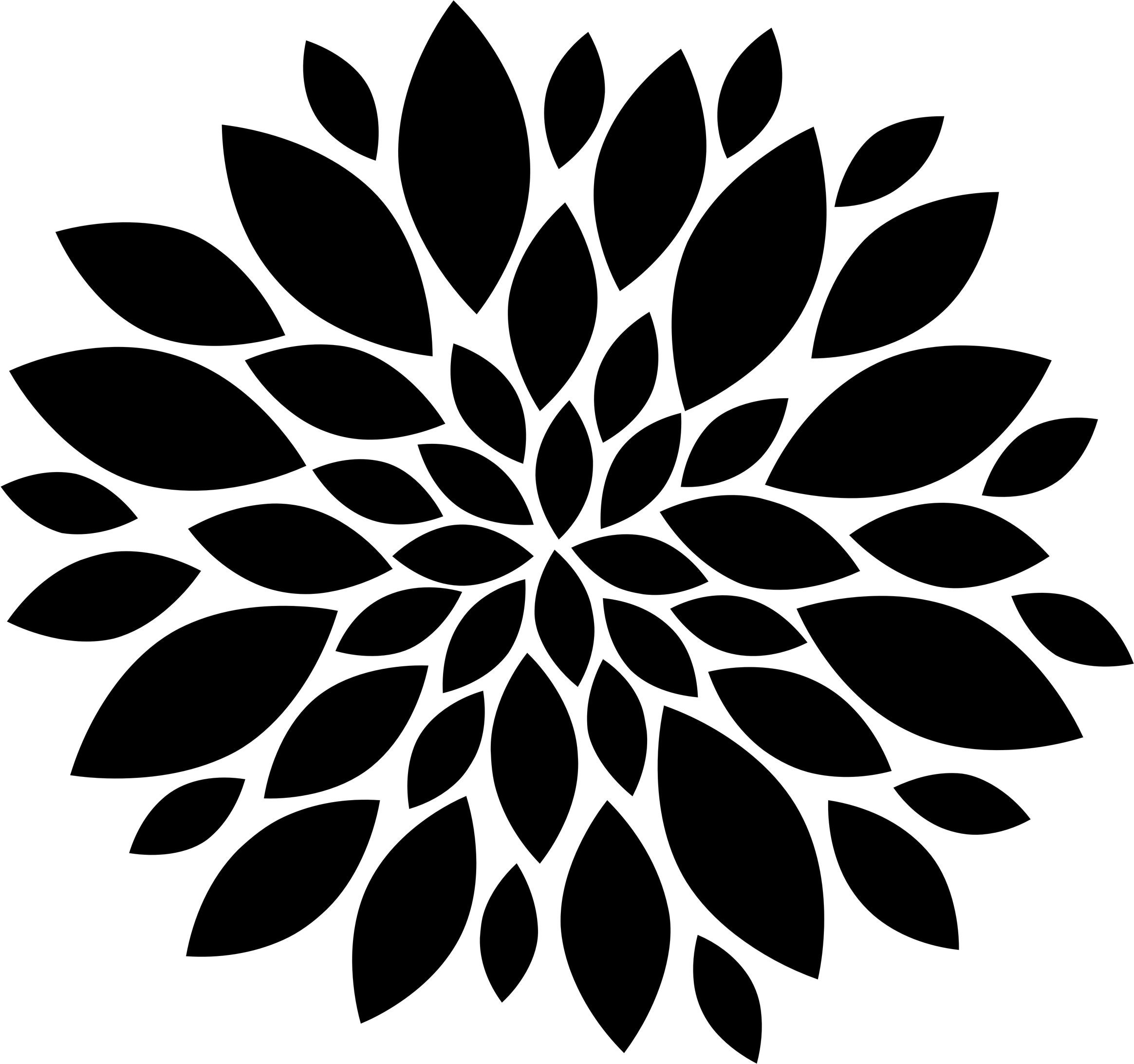 Large Flower Stencil - RE-USABLE 8 x 7.5 inch