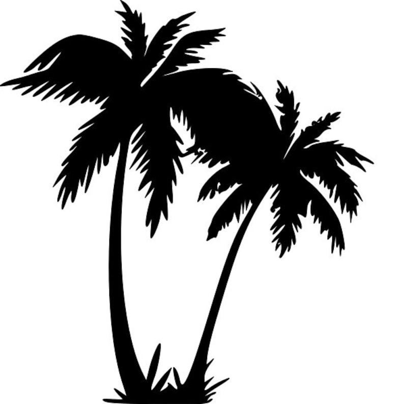 Palm Tree Stencil REUSABLE 6.5 x 7 Inch Etsy