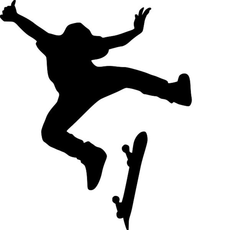 Skate Boarding Stencil REUSABLE 7.5 X 9 Inch Etsy