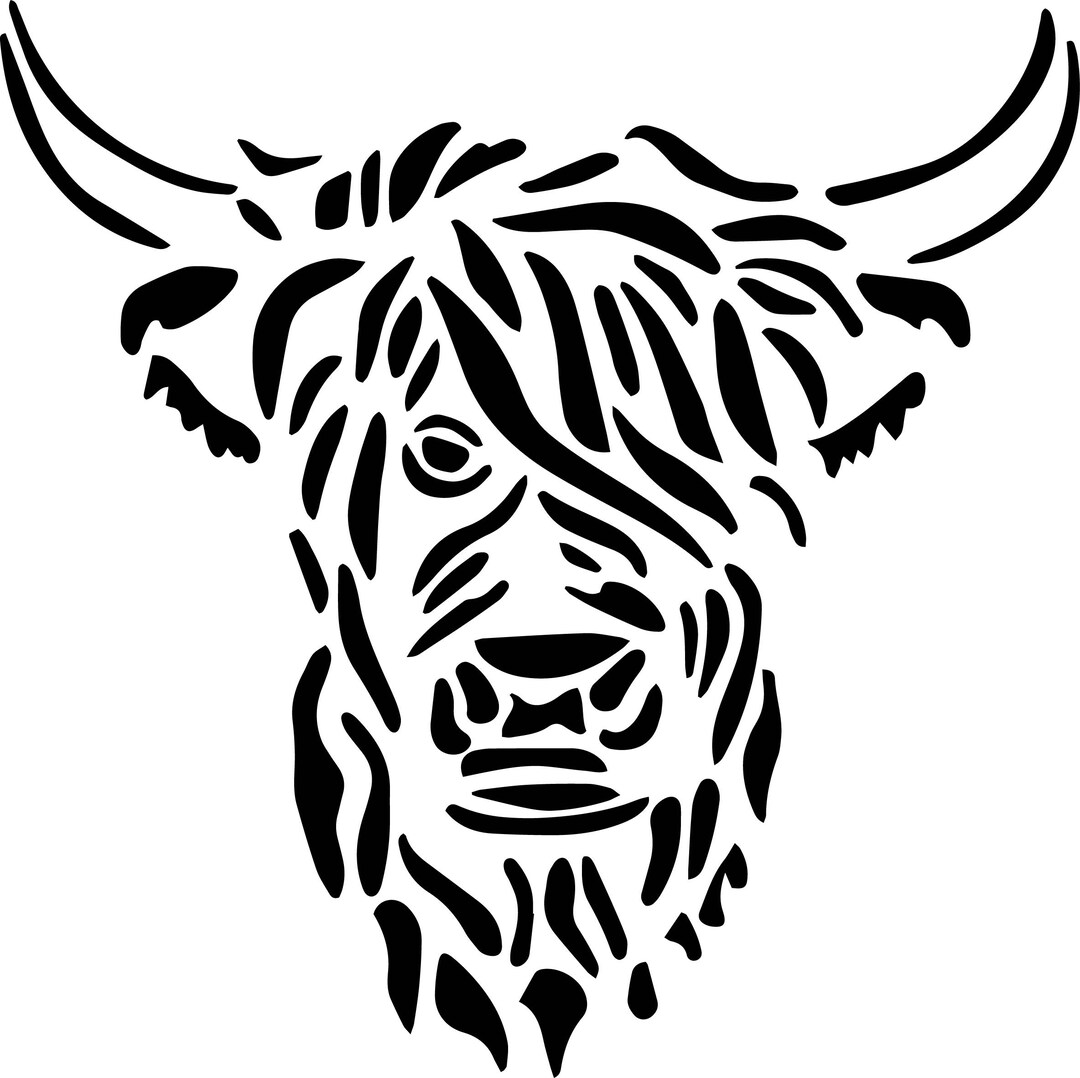 Highland Cow Stencil RE-USABLE 7.5 X 7.5 INCH - Etsy