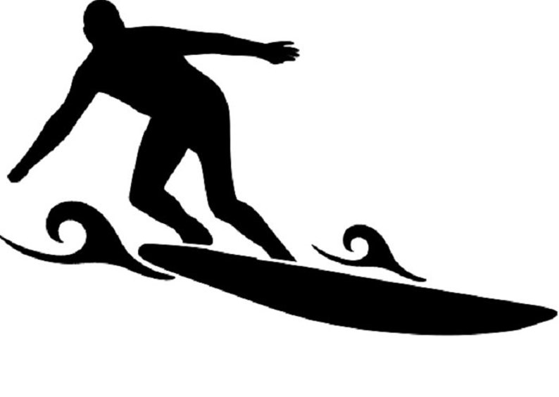 Surfer Wave Stencil RE-USABLE 10 X 6 Inch | Etsy