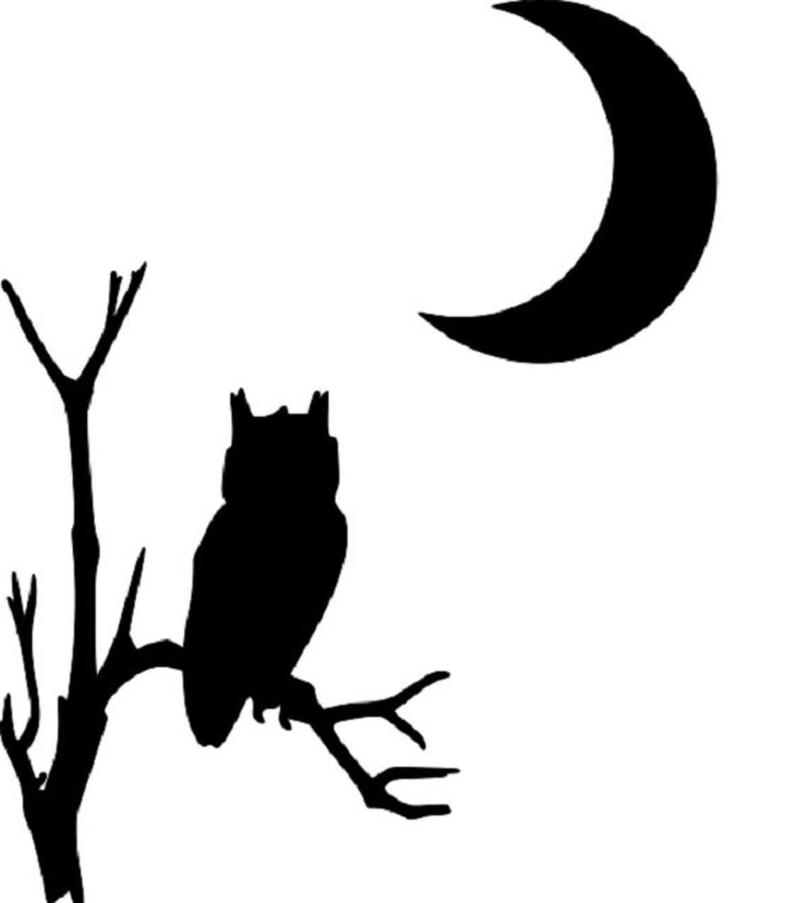 Owl Moon Stencil RE-USABLE 7.5 x 9.5 INCH | Etsy