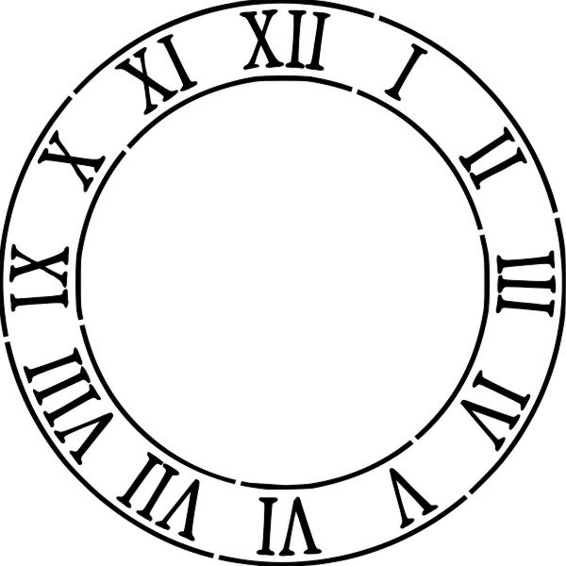 Clock Face Stencil REUSABLE 7 Inch Diameter Etsy