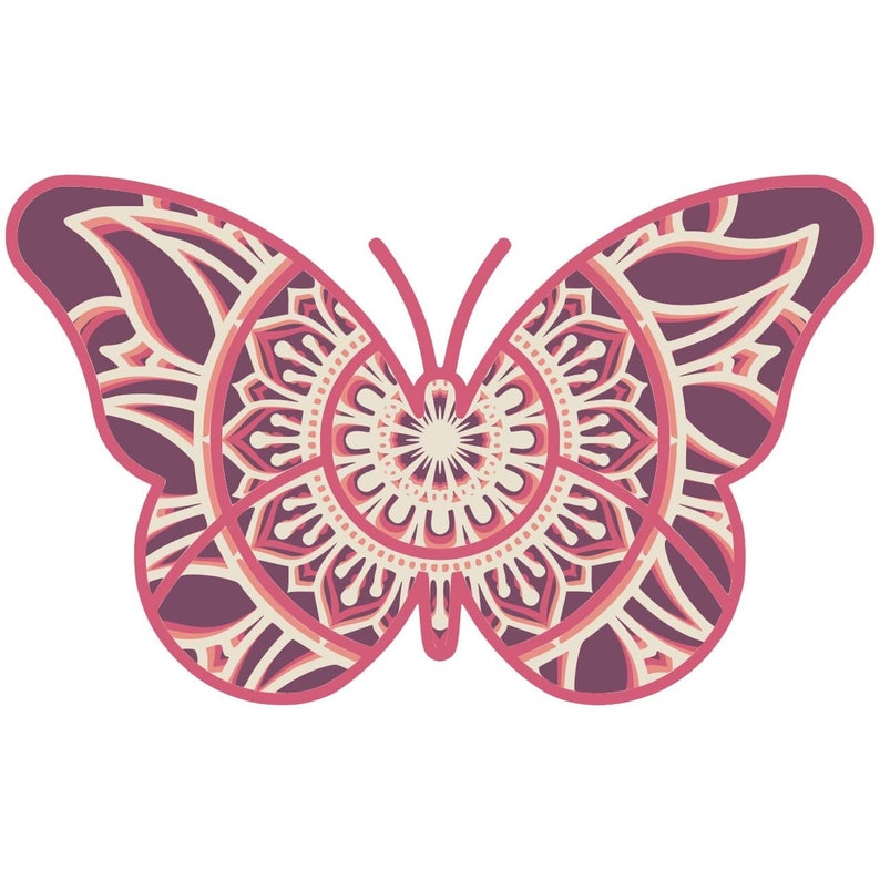 Download Layered Butterfly Mandala Svg Cutting File Download For Cricut And Laser Cutters Craft Supplies Tools Papercraft Kromasol Com