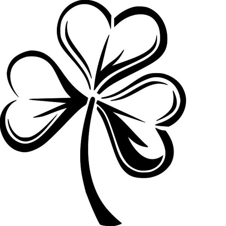 Shamrock Cutting Stencilvinyl Svg File Etsy