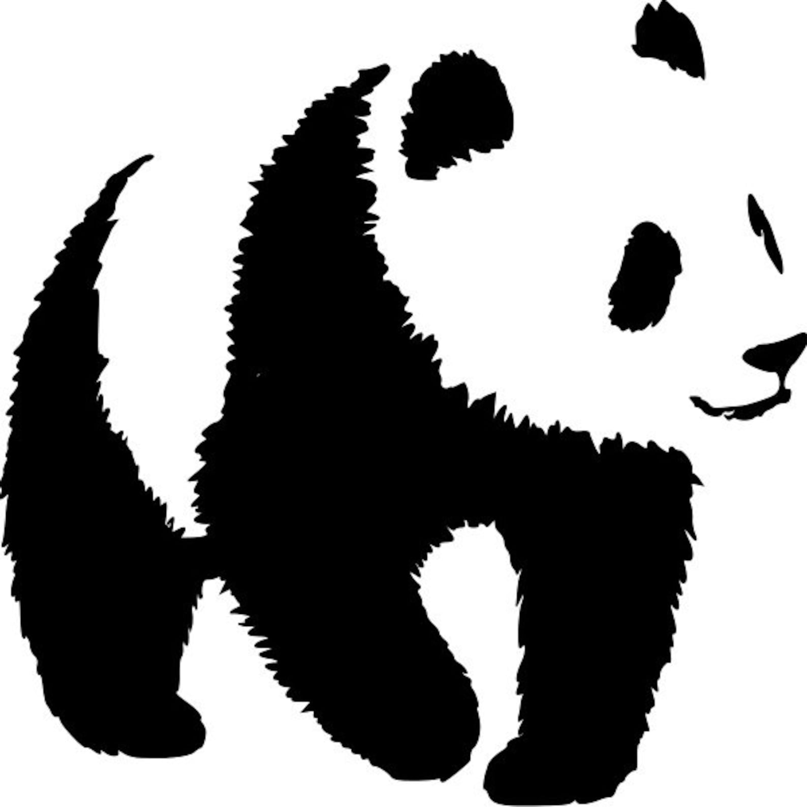 Панда трафарет рисунок