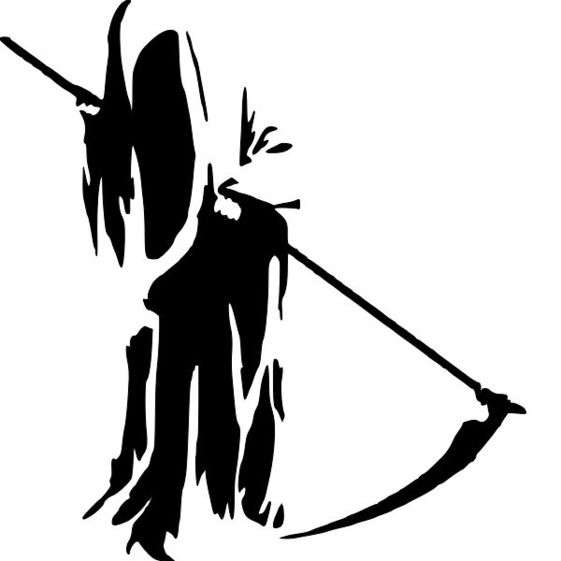 Grim Reaper Stencil REUSABLE 7.5 X 8 INCH Etsy