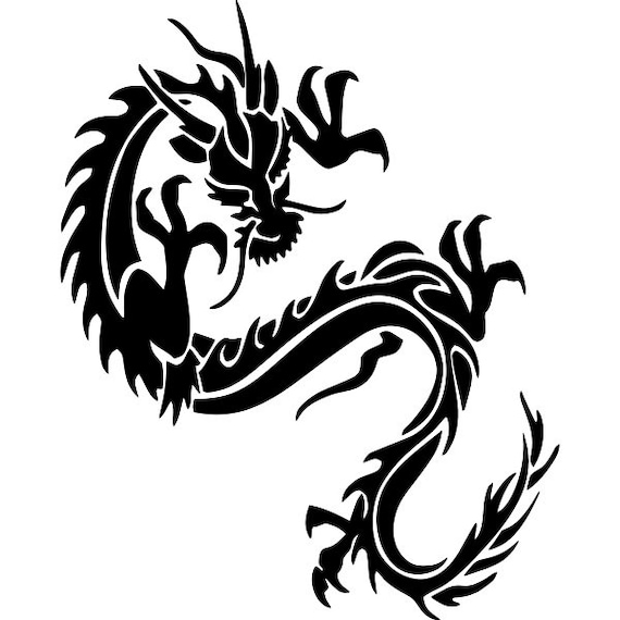 Chinese Dragon Stencil/vinyl SVG File | Etsy