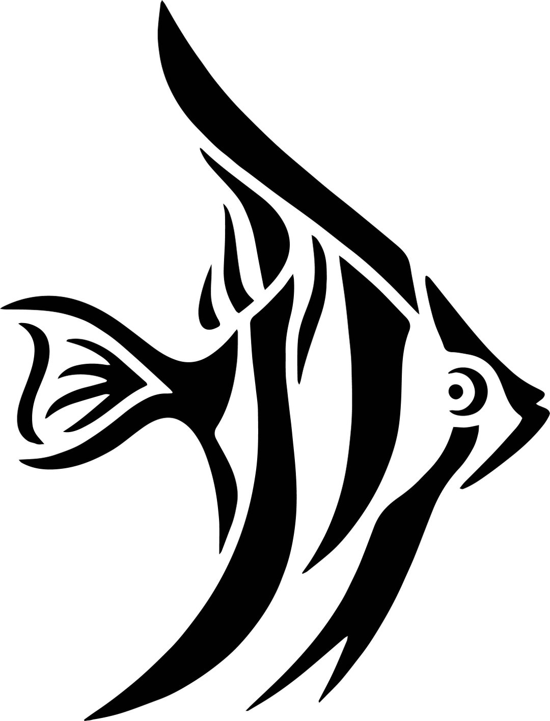 Angelfish Re usable Stencil 10 Inch X 7.5 Inch - Etsy