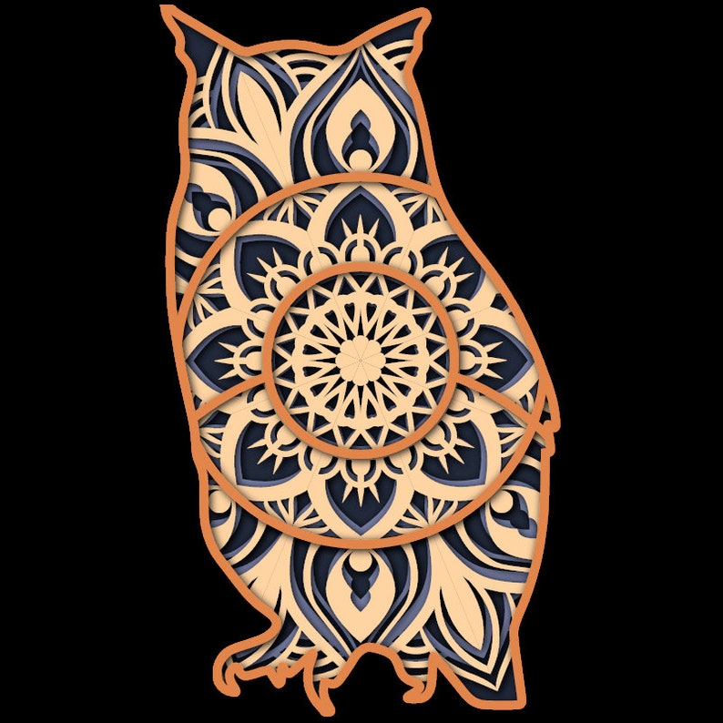 Download Layered Owl Mandala Svg Cutting File Download For Cricut And Laser Cutters Craft Supplies Tools Papercraft Kromasol Com
