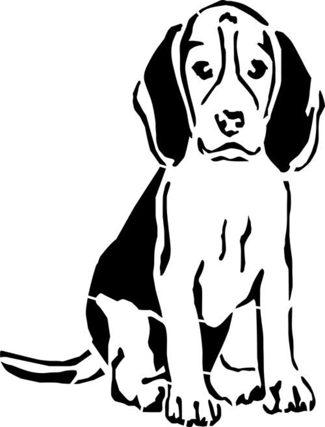 Beagle Stencil Re-usable 7.5 X 10 Inch | Etsy