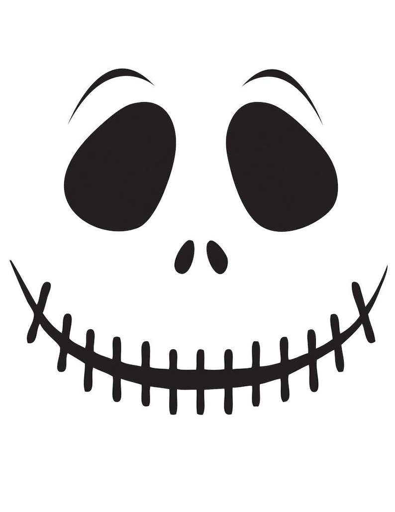 Jack Skellington Stencil 2 REUSABLE 8 X 7.5 Inch Etsy