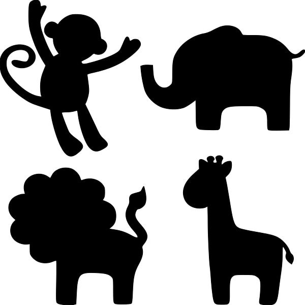 Baby Animal Nursery Stencil - RE-USABLE 7.5 X 7.5 INCH