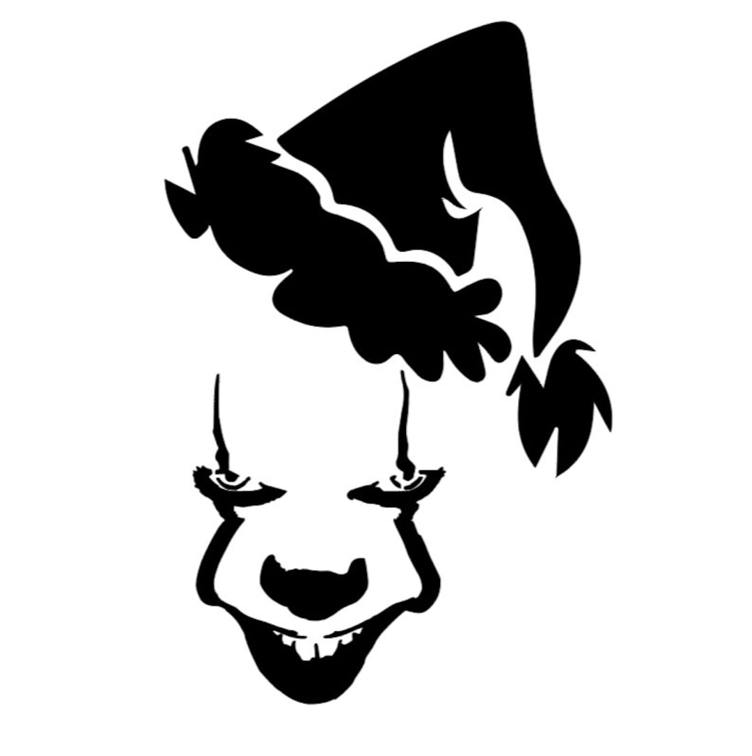 Scary Clown Christmas Stencil RE-USABLE 6.5 X 10 INCH - Etsy