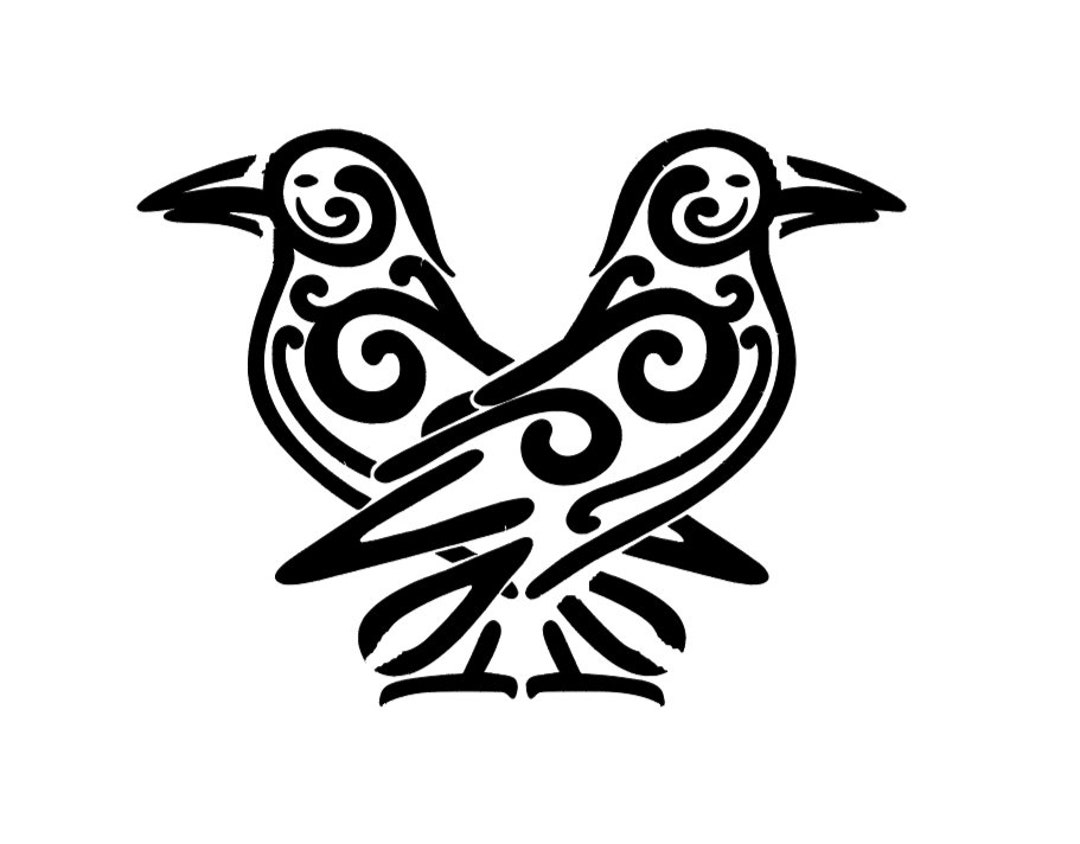 Odin's Ravens Stencil RE-USABLE 9 Inch X 7.5 Inch - Etsy