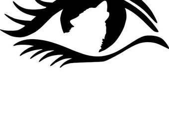 Wolf Eye Stencil - RE-USABLE 8 x 4 inch