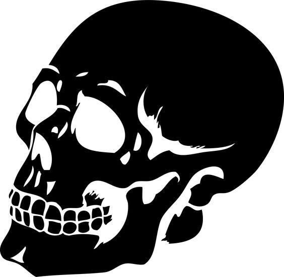 2 pce skull stencil re usable 75 x 75 inch etsy
