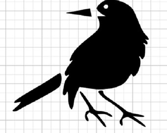 Stencil semplice per uccelli - riutilizzabile 7,5 pollici x 7 pollici