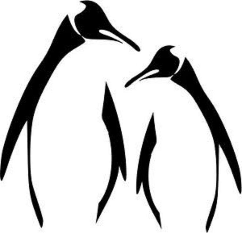 RE USABLE 7 5 X 7 25 Inch Penguin Stencil Drawing Drafting Craft 