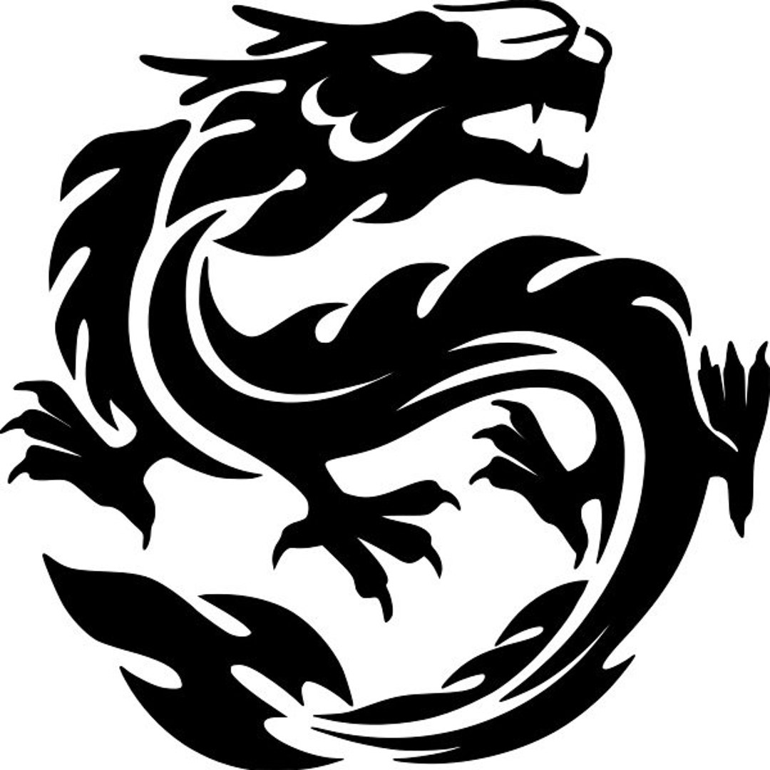 Tribal Chinese Dragon Stencil RE-USABLE 7.5 X 7.5 Inch - Etsy