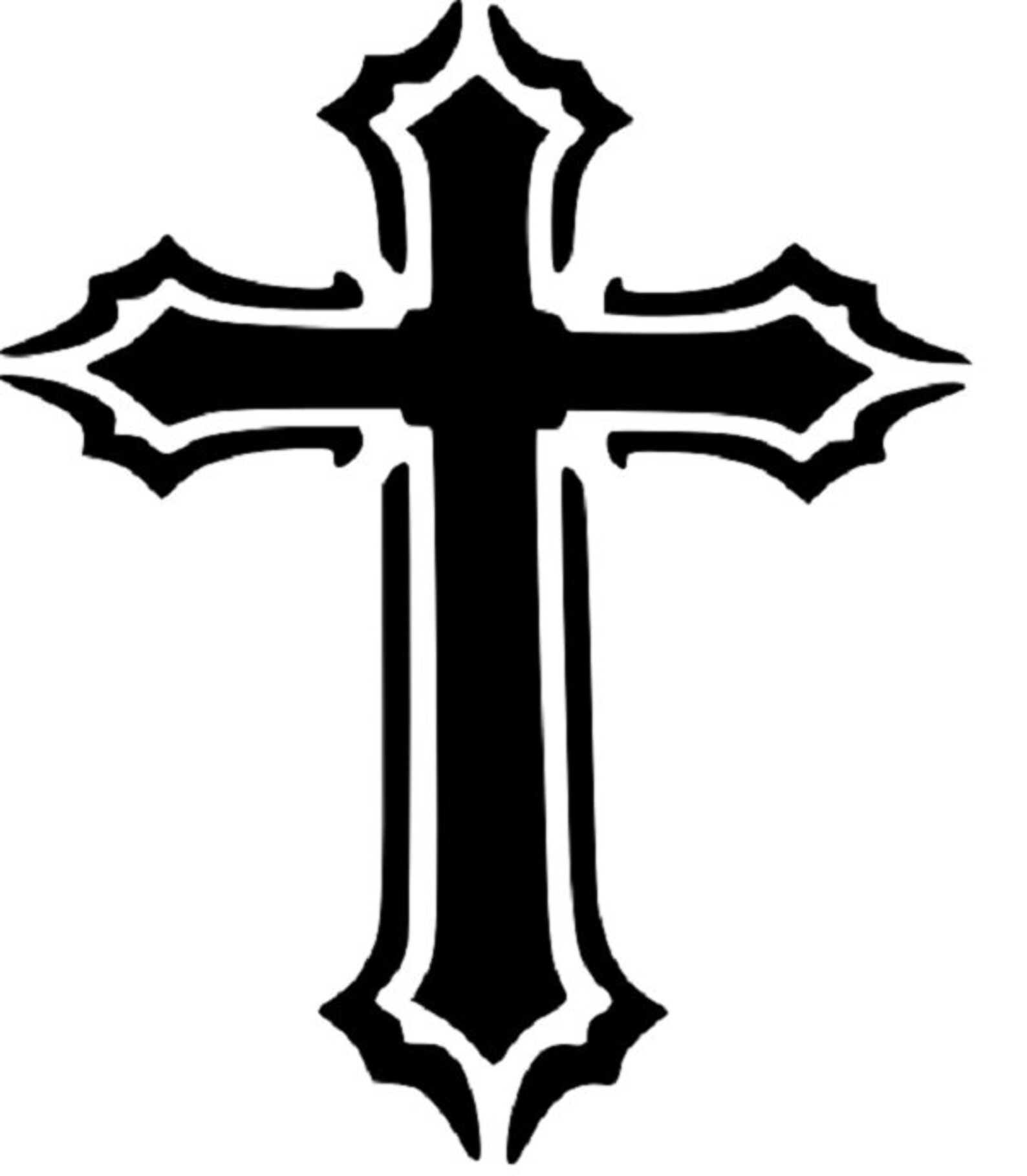 Gothic Cross Stencil RE USABLE 7 5 X 9 Inch Etsy