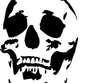 Melting Skull Stencil RE-USABLE 6.5 X 10 INCH - Etsy